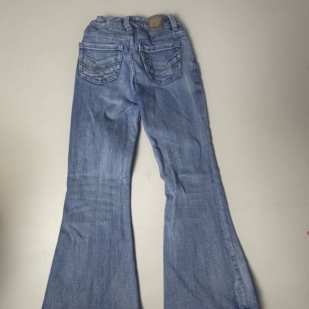 BKE Girls Blue Flare Jeans - Picture 4 of 6